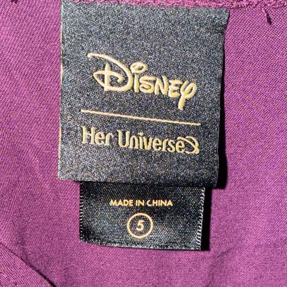 Her Universe Deep Purple Cold Shoulder Blouse - Picture 6 of 8